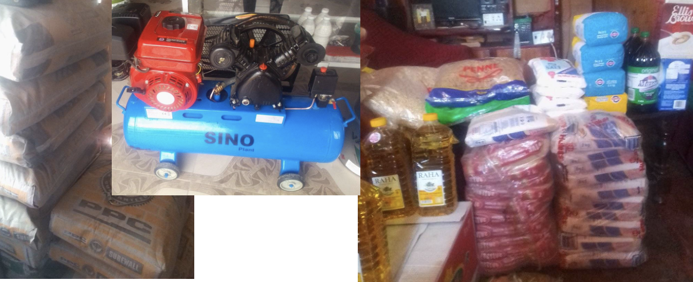 Some items to repair damage and provide food