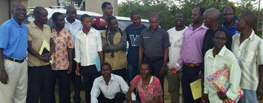 Men studying under
                  Professor Mashoko